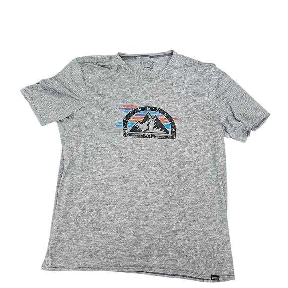 Patagonia Capilene Cool Daily Shirt Men's XL Gray Graphic UPF Stretch Tee - Picture 1 of 7